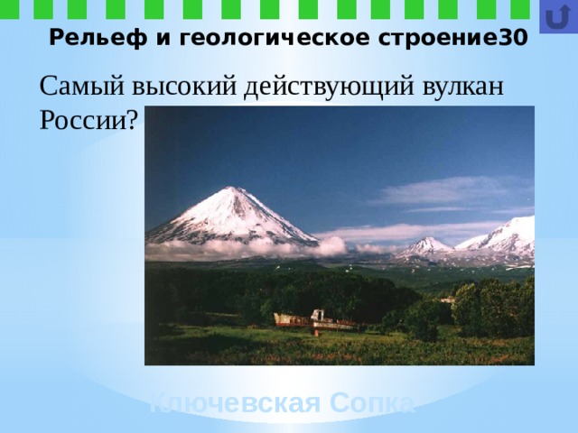 Рельеф и геологическое строение30 Самый высокий действующий вулкан России? Ключевская Сопка