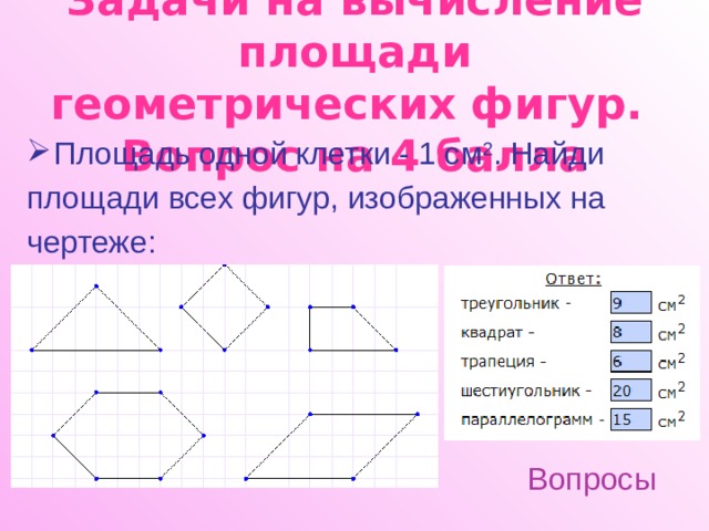 Сравни площади фигур на чертеже проведи в квадрате справа линии разреза так чтобы из полученных