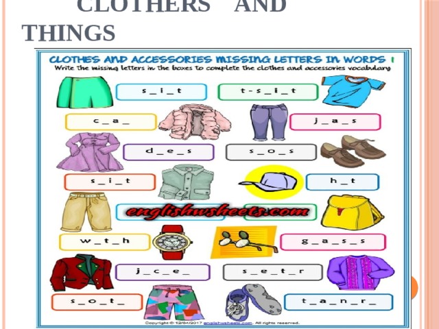 Clothers and things