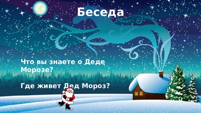 Беседа Что вы знаете о Деде Морозе?  Где живет Дед Мороз?