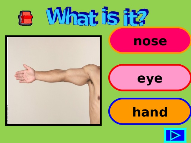 nose eye hand