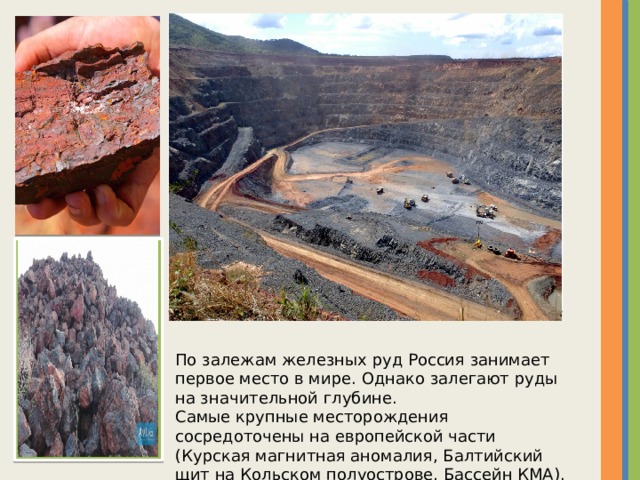 Добыча железной руды в европейской части россии. Добыча железной руды. Месторождения железной руды. Железная руда месторождения. Железные руды добываются в.