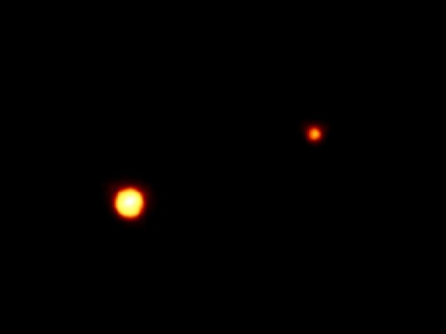 Pluto and Charon *Pluto is the furthest planet from the sun. *It has a satellite - Charon - that is almost as big as it -- some people call Pluto and Charon together a 