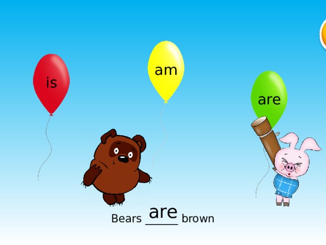 am is are are Bears ______ brown