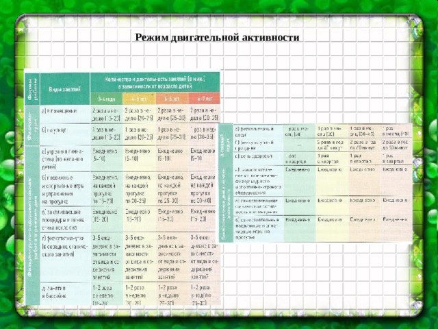 Режим двигательной активности