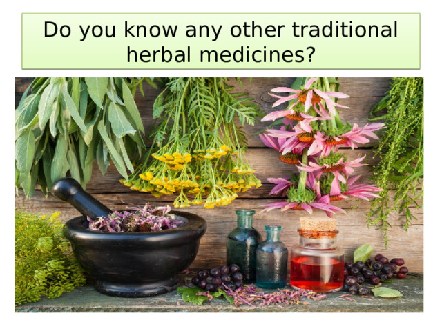 Do you know any other traditional herbal medicines?