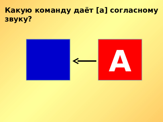 Какую команду даёт [а] согласному звуку? А