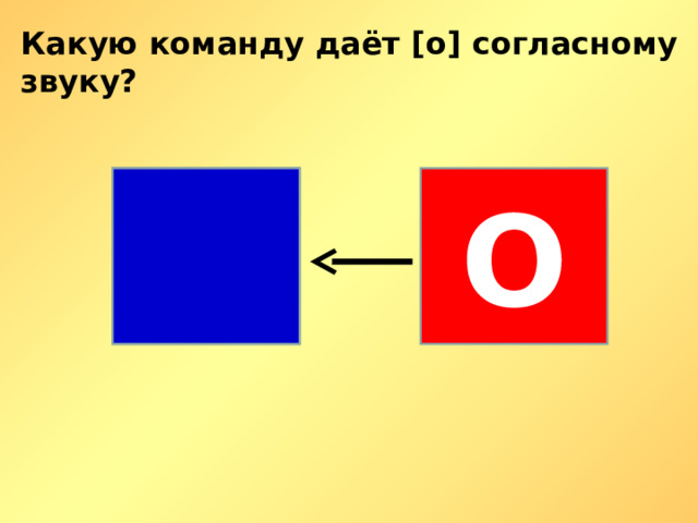 Какую команду даёт [о] согласному звуку? О