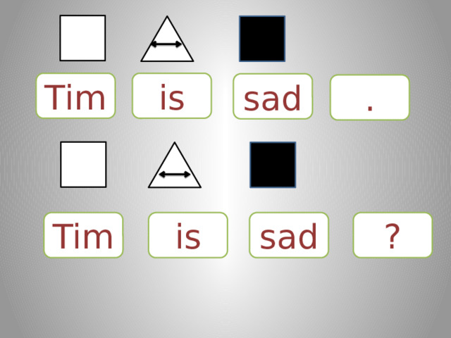 Tim is sad . Tim sad ? is