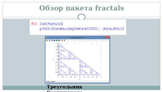 Обзор пакета fractals Треугольник Серпинского