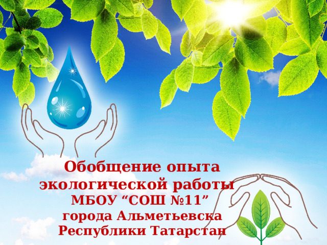 Обобщение опыта экологической работы МБОУ “СОШ №11” города Альметьевска Республики Татарстан