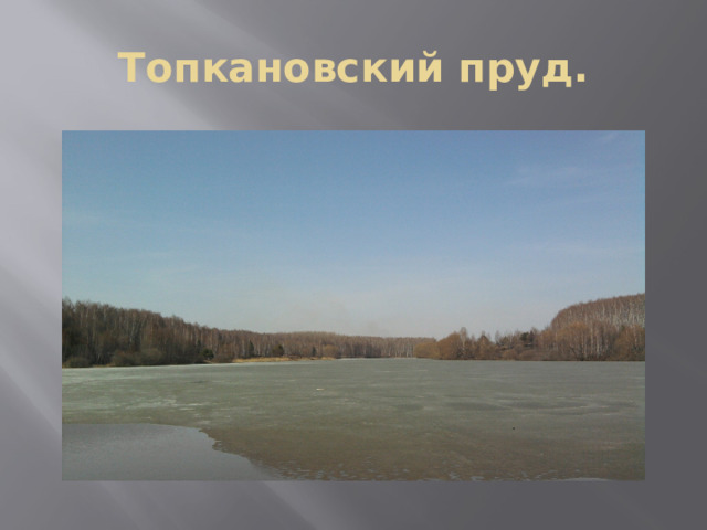 Топкановский пруд.