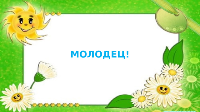 МОЛОДЕЦ!