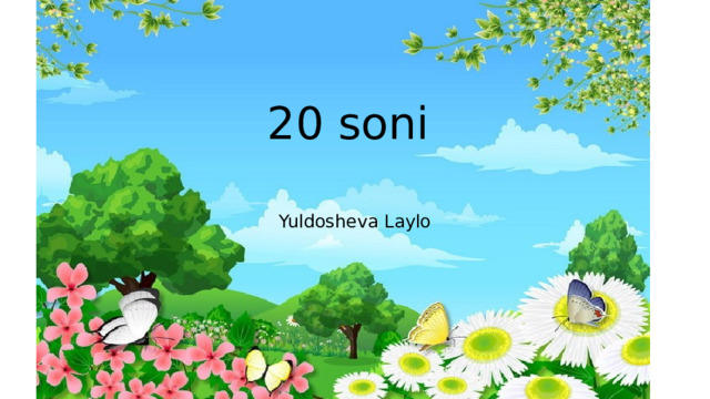 20 soni   Yuldosheva Laylo