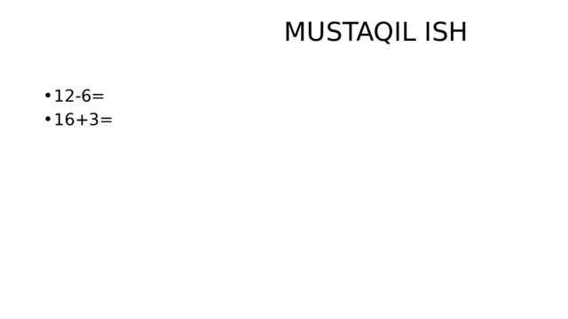 MUSTAQIL ISH