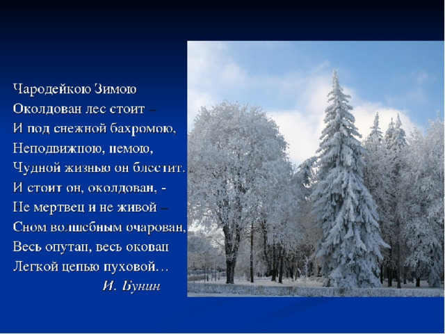 Чародейкою зимою слушать. Сергей Есенин Чародейкою зимою. Федор Тютчев «Чародейкою зимою околдован лес». Зимою околдован лес стоит. Чародейкою зимою околдован лес стоит и под снежной бахромою.