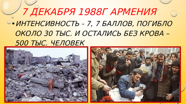 7 декабря 1988г Армения