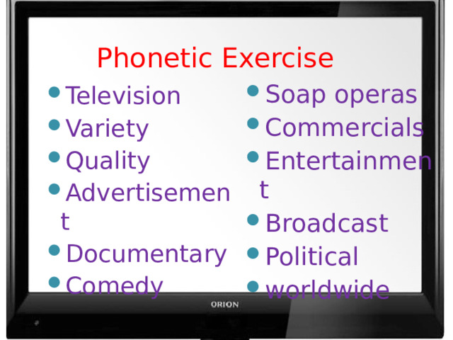 Phonetic Exercise