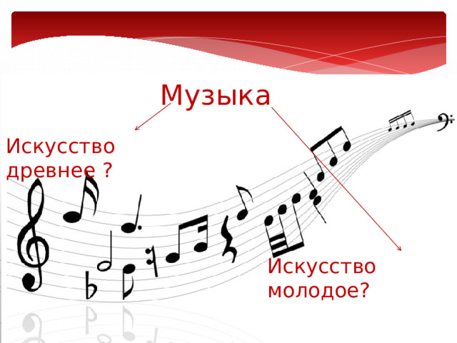 Музыка Искусство древнее ? Искусство молодое?