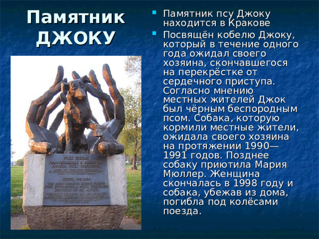 Памятник ДЖОКУ