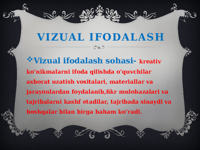 Vizual ifodalash