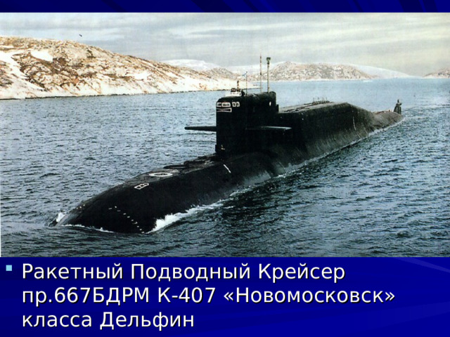 Ракетный Подводный Крейсер пр.667БДРМ К-407 «Новомосковск» класса Дельфин