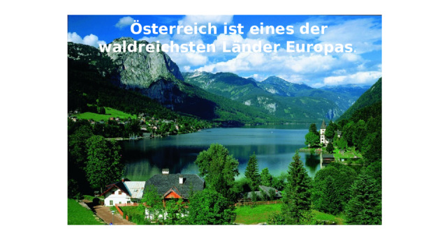   Österreich ist eines der waldreichsten Länder Europas .