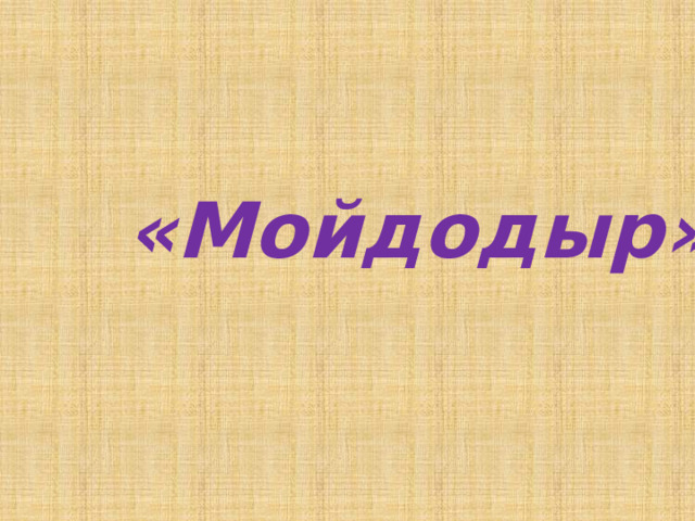 «Мойдодыр»