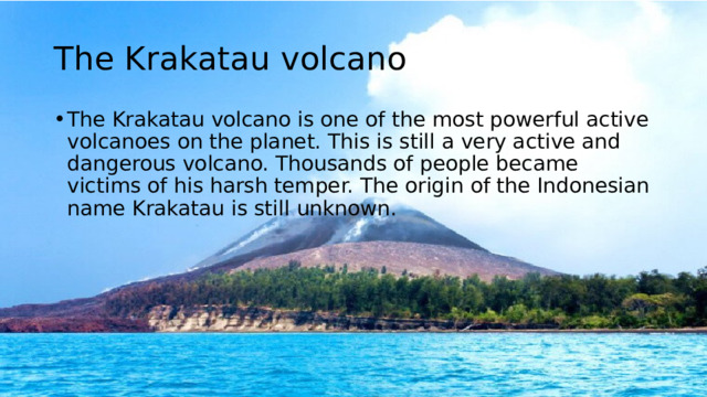 The Krakatau volcano
