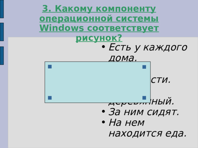 3. Какому компоненту операционной системы Windows соответствует рисунок?