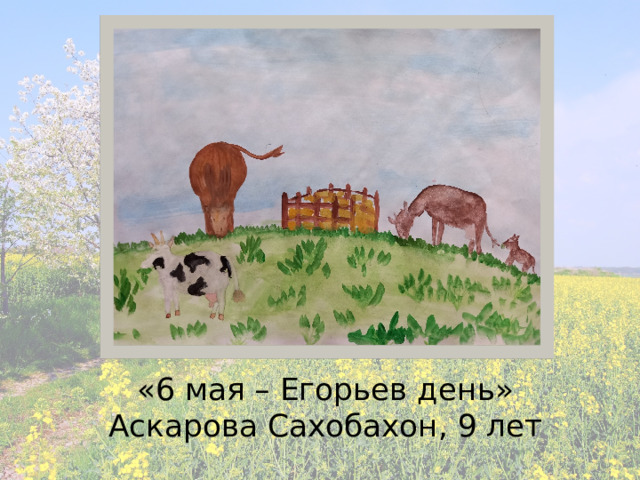 «6 мая – Егорьев день»  Аскарова Сахобахон, 9 лет