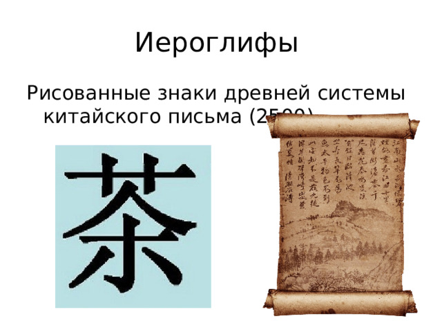Иероглифы Рисованные знаки древней системы китайского письма (2500)