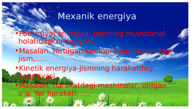 Mexanik energiya