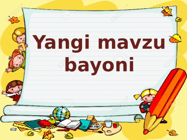 Yangi mavzu bayoni