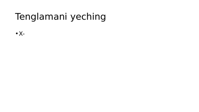 Tenglamani yeching