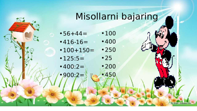 Misollarni bajaring