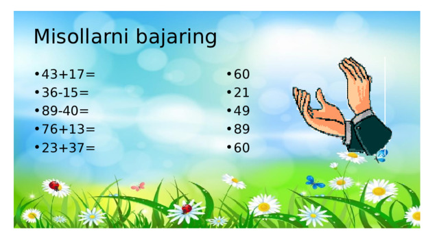 Misollarni bajaring