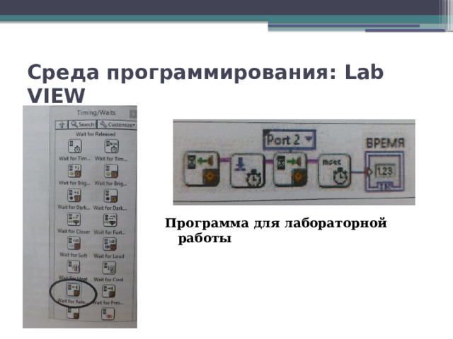 Среда программирования: Lab VIEW Программа для лабораторной работы