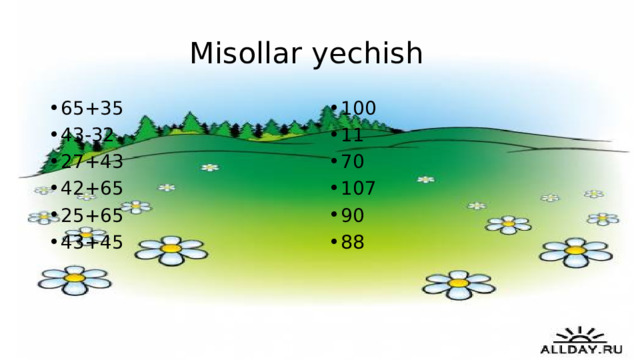 Misollar yechish