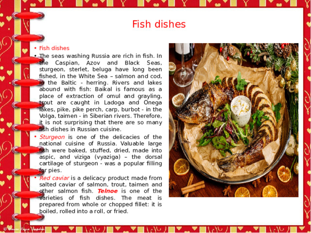 Fish dishes