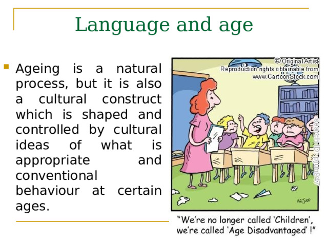 Language and age