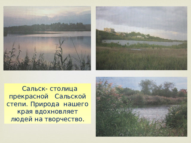 Сальск- столица прекрасной Сальской степи. Природа нашего края вдохновляет людей на творчество .