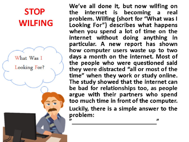 STOP  WILFING