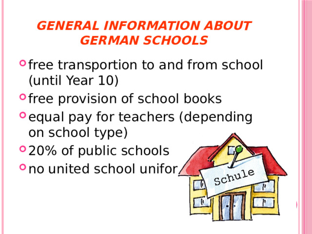 General information about German schools
