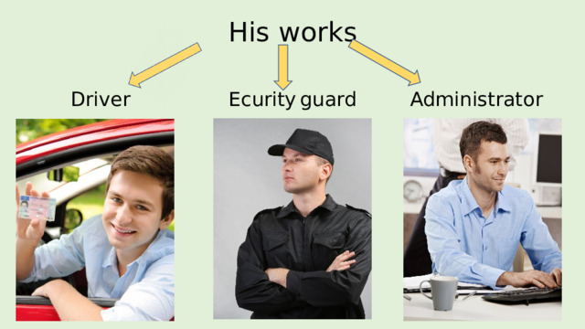 His works Driver Ecurity  guard Administrator