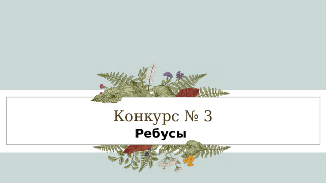 Конкурс № 3 Ребусы 1