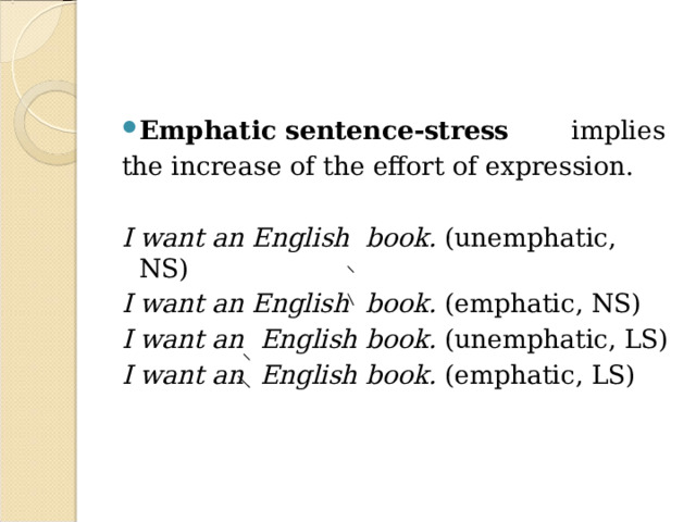 Emphatic sentence-stress implies