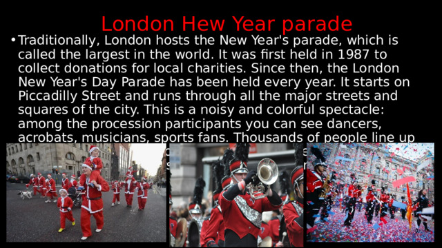 London Hew Year parade