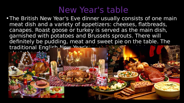 New Year's table