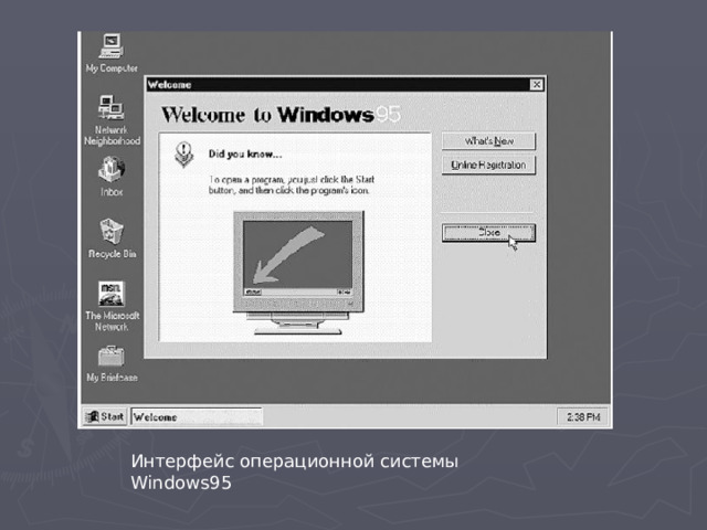 Интерфейс операционной системы Windows95